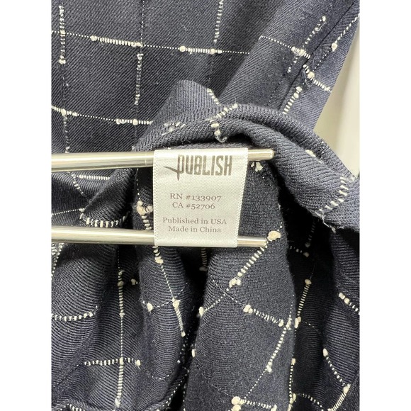 Publish Brand Long‎ Sleeves Black Pullover Shirt Dress Size Medium - Picture 5 of 9